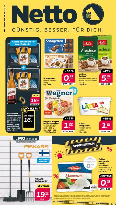 Prospekt-Übersicht: Netto Waffeleisen-Angebote und Standorthinweis