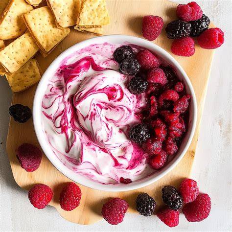 Proteinwaffeln mit griechischem Joghurt und Beeren - gesunde Infografik