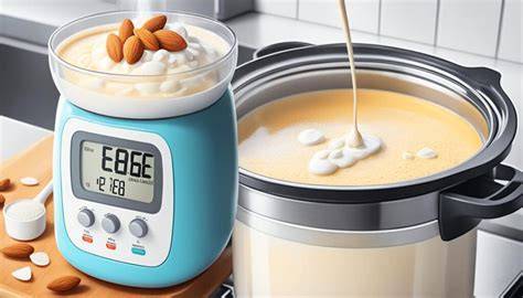 Pudding im Kochtopf während des Rührens