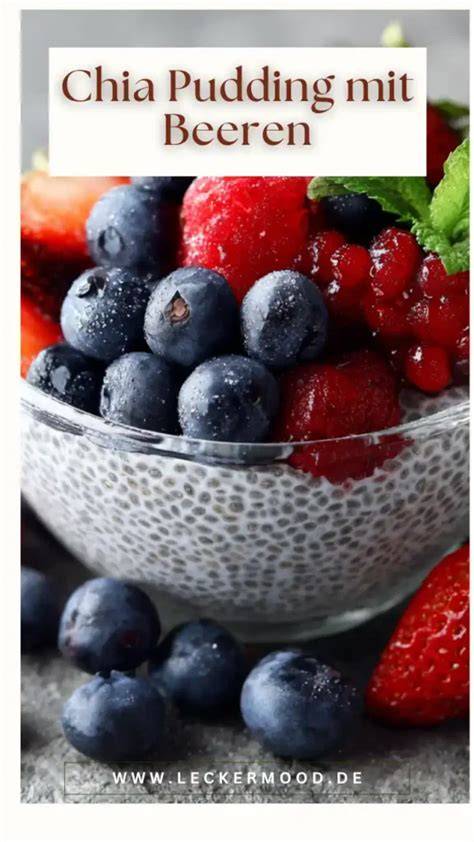 Pudding mit frischen Beeren