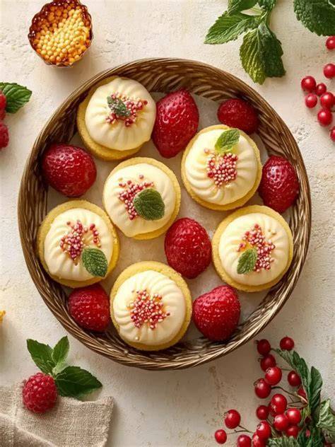 Pudding-Kekse mit Vanilleglasur