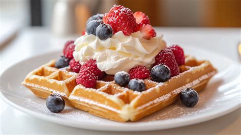 Puddingcreme mit geschlagener Sahne und frischen Beeren