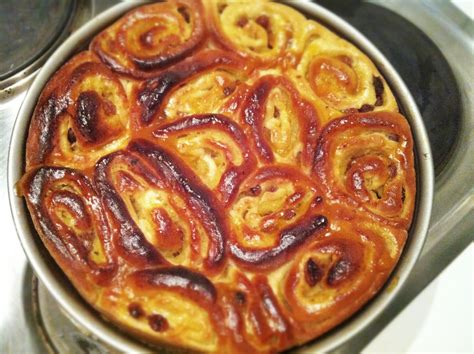 Puddingschneckenkuchen in Springform