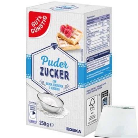 Puderzucker Varianten und Verpackung