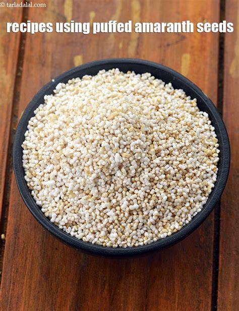Puffed Amaranth in einer Pfanne