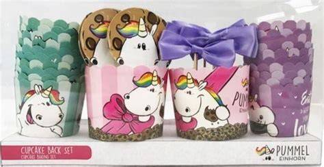 Pummeleinhorn Cupcake Backset mit Förmchen