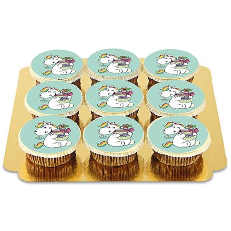 Pummeleinhorn Mini-Cupcakes als Tischdeko