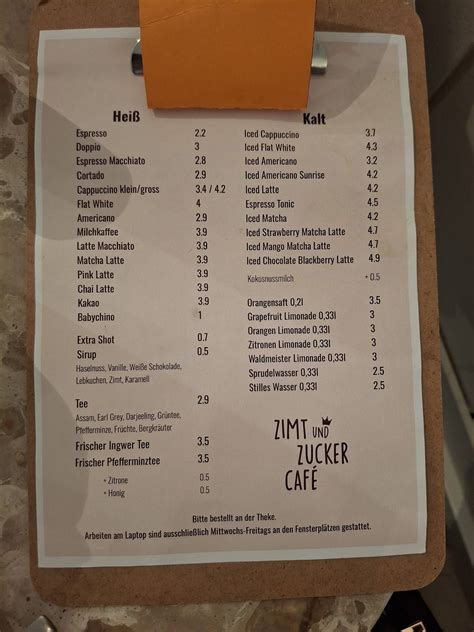 QR-Code für die Speisekarte im Café Zimt und Zucker