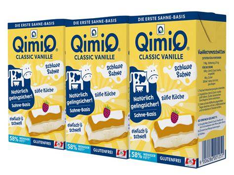 QimiQ Vanille Creme in Schüssel mit Löffel