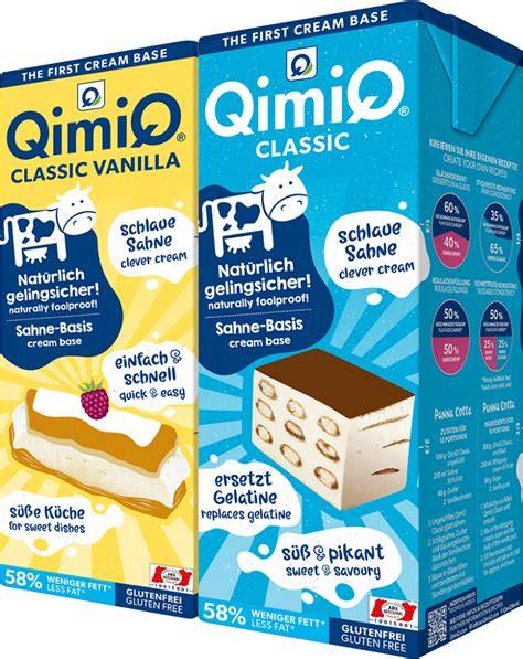 Qimiq Schoko Cremevarianten und Anwendung als Glasur, Füllung und Mousse