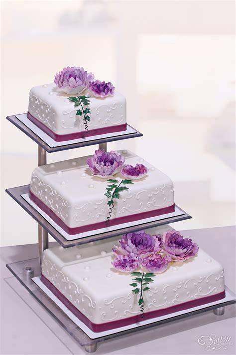 Quadratische Hochzeitstorte - Beispielansicht
