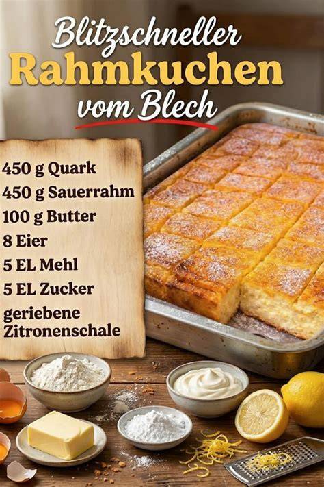 Quark‑Rahm Kuchen vom Blech