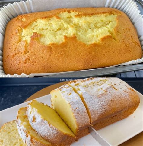 Quark-Rührkuchen in Kastenform frisch gebacken