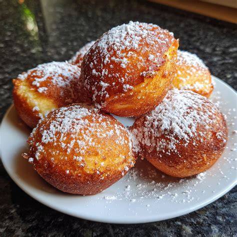 Quarkbällchen als Faschings-Gebäck mit verschiedenen Füllungen