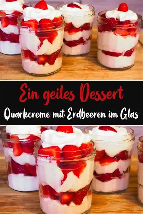 Quarkcreme mit Himbeerpüree im Glas, daneben Gelatineblätter und geschlagene Sahne