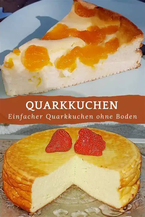 Quarkkuchen in Kastenform - Zutaten, Schritte und Serviervorschläge als Infografik