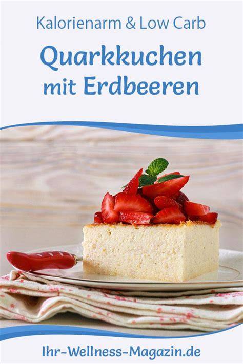 Quarkkuchen mit Erdbeeren garniert