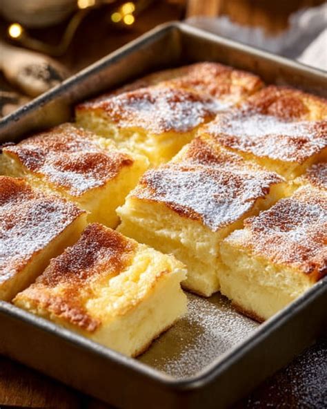 Quarkkuchen mit Vanillepudding aufgeschnitten