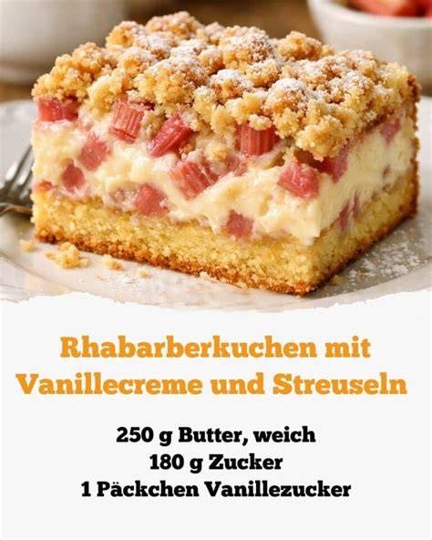 Quarkpudding-Teilchen auf Blech mit Vanillecreme und Streuseln
