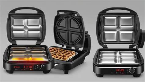 Querschnitt: Sandwich-Bauweise und Wärmeverteilung bei Waffeleisen