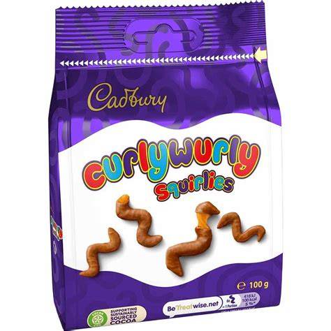 Querschnitt des Curly Wurly: Karamell und Schokolade