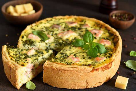 Quiche- und Tarteboden aus Quark-Öl-Teig - Blindbacken Schrittfolge