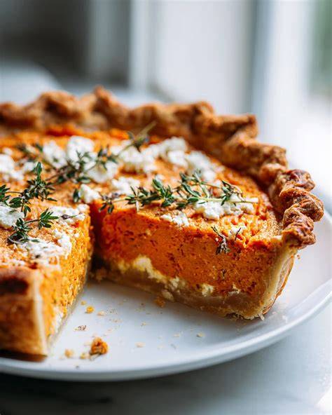 Quiche-Varianten: Süßkartoffel, Ziegenkäse, Thymian
