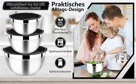 Rührschüssel-Set aus verschiedenen Materialien