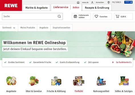 REWE Onlineshop: Zotter Auswahl und Lieferoptionen