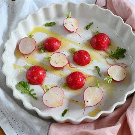 Radieschen aus dem Ofen mit Honig und Zitronensaft