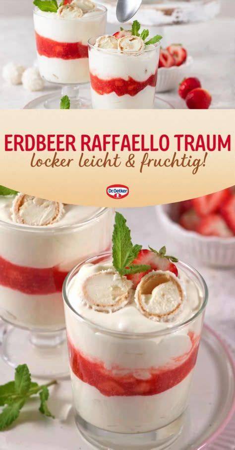 Raffaello®-Creme mit Erdbeerpüree