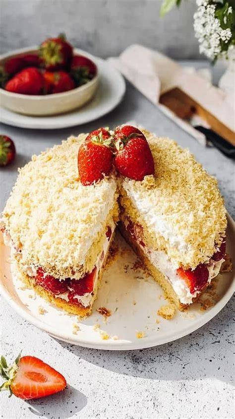 Raffaello und Erdbeeren als Zutaten für Kühlschranktorte