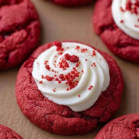 Red Velvet Erdbeercookies in Geschenkverpackung