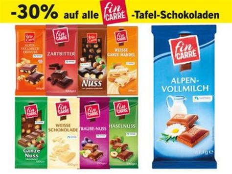 Regal mit Fin Carré Schokolade im Lidl