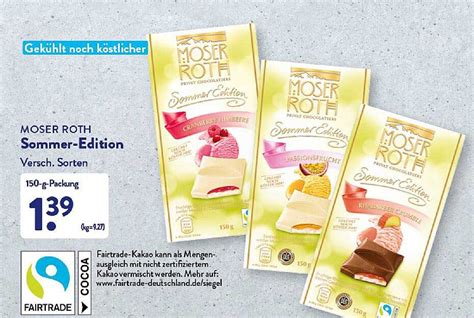 Regal mit Moser-Roth Sommer-Edition bei Aldi