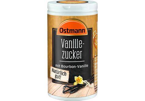 Regal mit Vanilleprodukten: Extrakt, Vanillezucker, Vanilleschoten