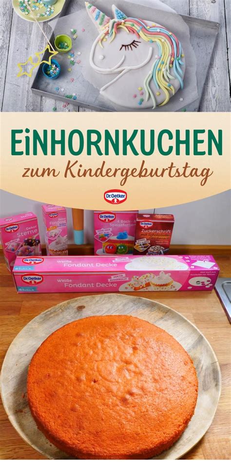 Regenbogen-Mähne auf Einhorn-Torte