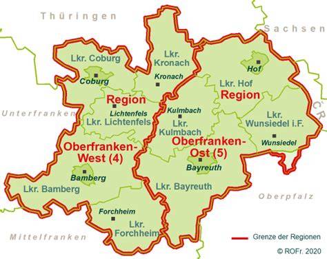 Region Oberfranken und Lage der Brauerei Hönig