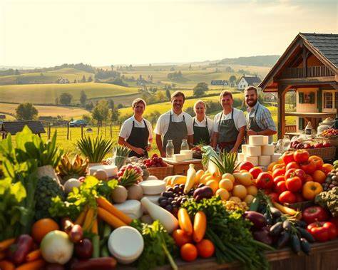 Regionale Zutaten Schwarzwaldkonditorei: Weizenfelder, Obst, Schwarzwaldmilch