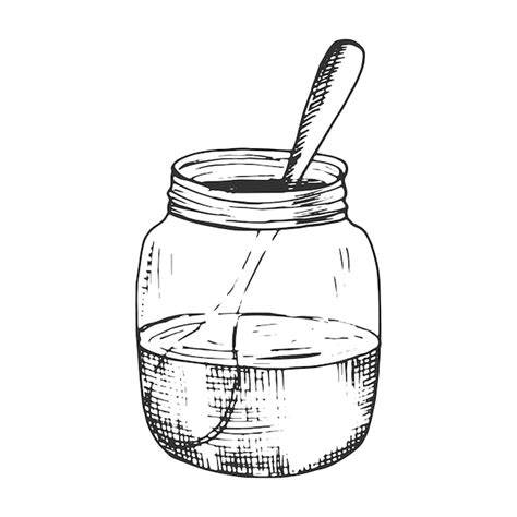 Reissirup Glas und Löffel