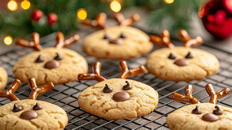 Rentier-Cookies: Mürbteig mit Rentierverzierung
