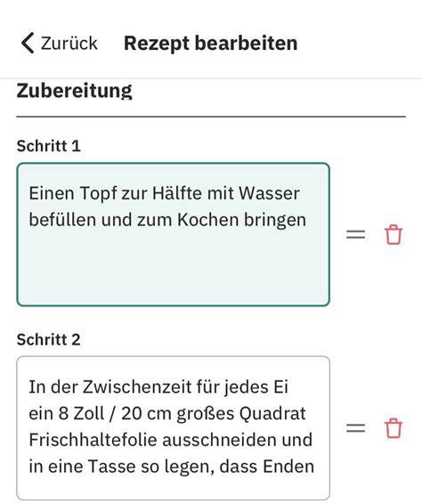 Rezeptübersicht, Zubereitungsschritte, Zeiten, Serviervorschlag