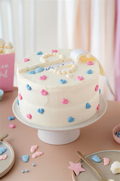 Rezept-Infografik Gender Reveal Torte