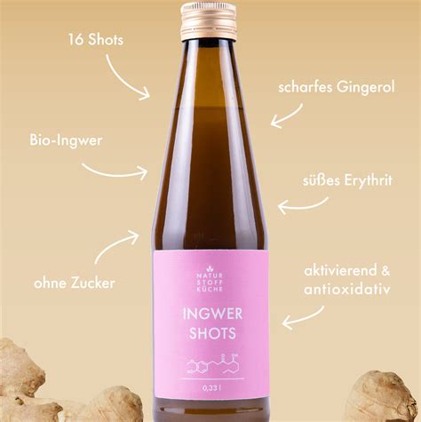 Rezeptgrafik: Ingwershot ohne Zucker
