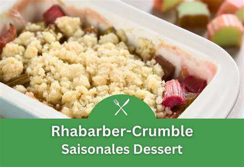Rhabarber Crumble im Ofen