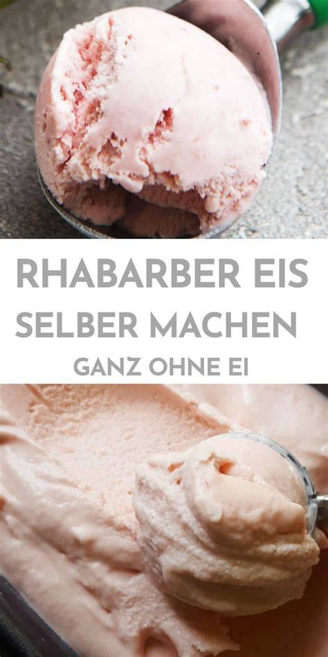 Rhabarber-Eis aus der Eismaschine