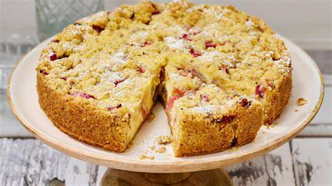 Rhabarber-Skyr Streuselkuchen: Zubereitung