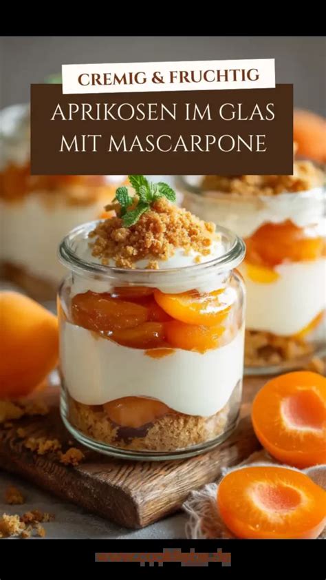 Ricotta-Creme mit Aprikosen im Glas