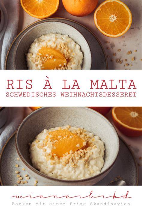 Ris a la Malta mit Orangen und Mandeln serviert