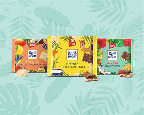 Ritter Sport Fernweh-Edition Sorten Hawaii, Costa Rica, Marokko
